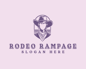 Cowgirl Texas Rodeo logo design