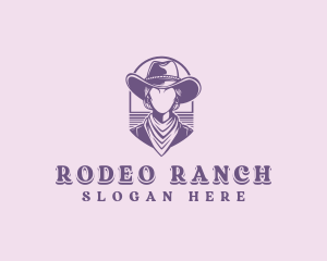 Cowgirl Texas Rodeo logo design