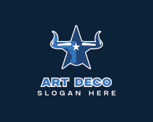 Blue Bull Star logo design