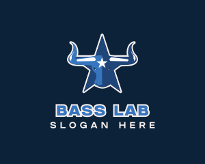 Blue Bull Star logo design