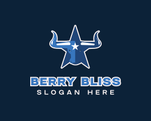 Blue Bull Star logo design