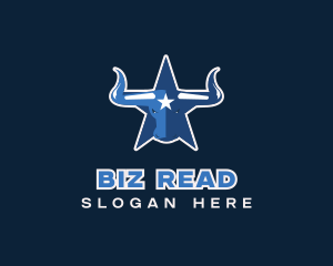 Blue Bull Star logo design