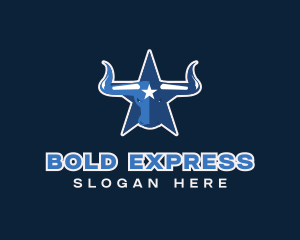 Blue Bull Star logo design