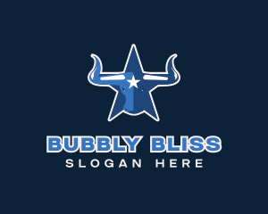 Blue Bull Star logo design