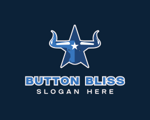 Blue Bull Star logo design