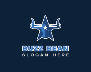 Blue Bull Star logo design