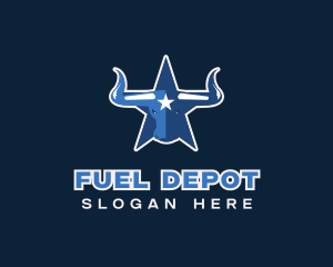 Blue Bull Star logo design