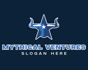 Blue Bull Star logo design