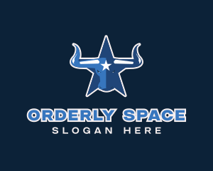 Blue Bull Star logo design