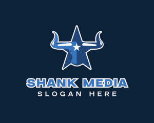 Blue Bull Star logo design