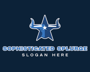 Blue Bull Star logo design