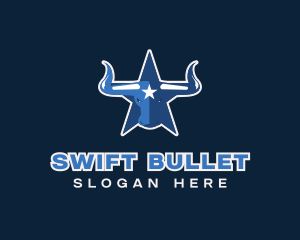 Blue Bull Star logo design