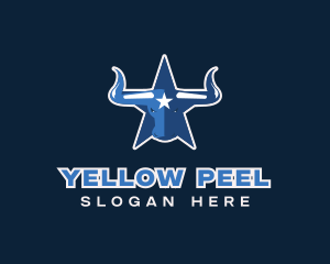 Blue Bull Star logo design