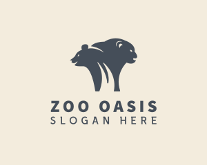 Wildlife Bear Zoo logo design