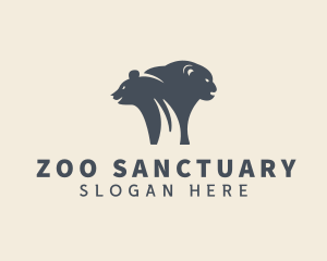 Wildlife Bear Zoo logo design