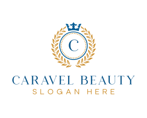 Crown Deluxe Wreath logo design