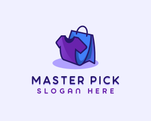 Shirt Shopping Bag Merchant logo design