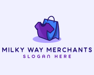 Shirt Shopping Bag Merchant logo design