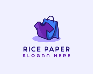 Shirt Shopping Bag Merchant logo design