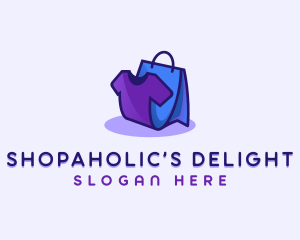 Shirt Shopping Bag Merchant logo design