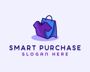 Shirt Shopping Bag Merchant logo design