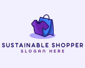 Shirt Shopping Bag Merchant logo design