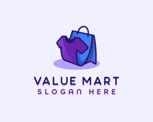 Shirt Shopping Bag Merchant logo design