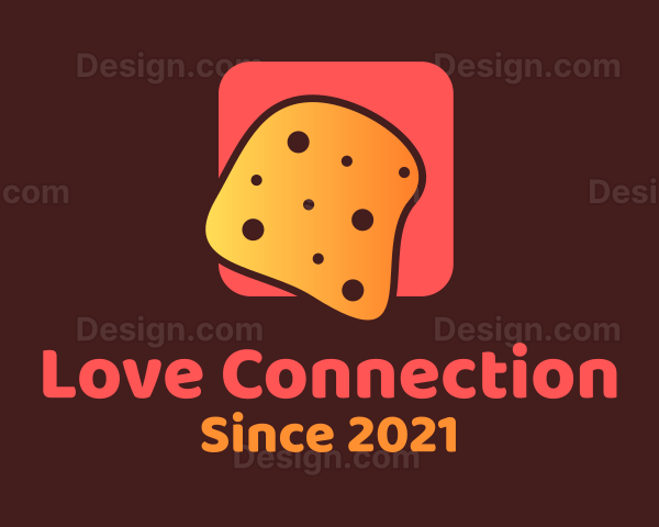 Cheese Bread Slice Logo