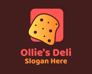 Cheese Bread Slice  Logo