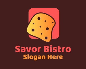 Cheese Bread Slice  Logo