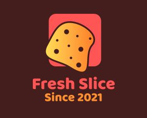 Cheese Bread Slice  logo design