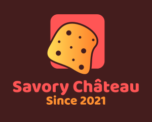 Cheese Bread Slice  logo design