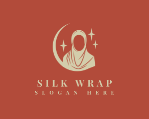 Starry Moon Hijab logo design