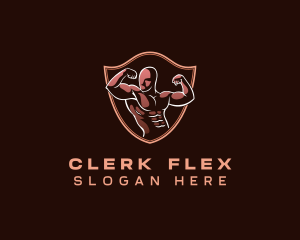 Fitness Muscle Man logo design