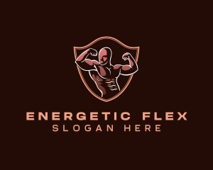 Fitness Muscle Man logo design