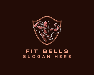 Fitness Muscle Man logo design