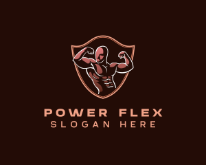 Fitness Muscle Man logo design