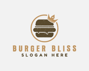 Retro Hamburger Crown logo