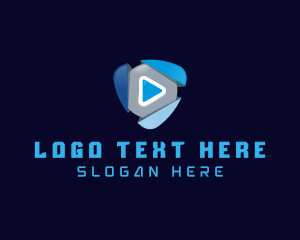 3D Play Button logo