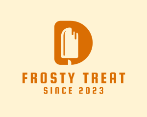 Popsicle Ice Cream Letter D  logo