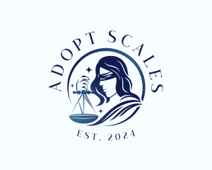 Woman Justice Scales logo design