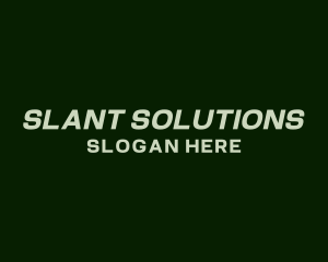 Modern Slanted Tech logo design
