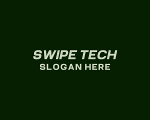 Modern Slanted Tech logo design