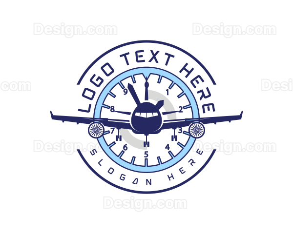 Airplane Flight Gauge Logo