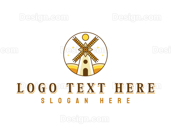 Flour Mill Wheat Logo