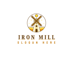 Flour Mill Wheat logo design