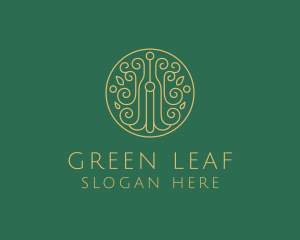 Minimalist Nature Leaf logo design