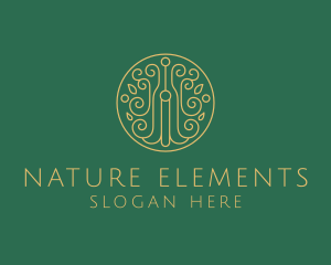 Minimalist Nature Leaf logo design