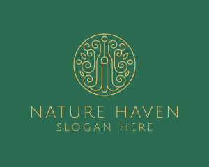 Minimalist Nature Leaf logo design