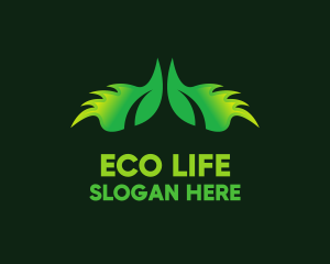 Green Eco Wings logo design